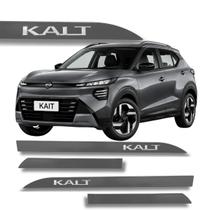Jogo de Friso Nissan Kait Grafia Cromada Alto Relevo Facao Cores Protetor de Porta Jogo de Friso Nissan Kait Grafia Cromada Alto Relevo Facao Cores Protetor de Porta
