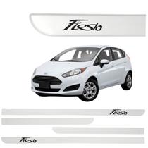 Jogo de Friso Porta New Fiesta 2013 á 2020 Branco Artico