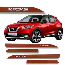 Jogo de Friso Porta Nissan Kicks Cromado Alto Relevo Cores Protetor de Porta Jogo de Friso Porta Nissan Kicks Cromado Alto Relevo Cores Protetor de Porta