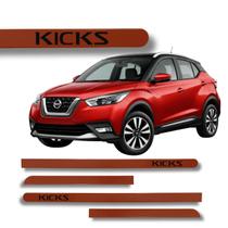 Jogo de Friso Porta Nissan Kicks Ponta Redonda Grafia Cores Jogo de Friso Porta Nissan Kicks Ponta Redonda Grafia Cores