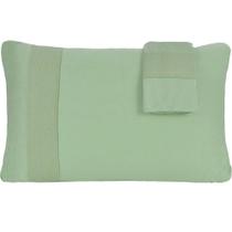 Jogo De Fronhas Bella Cama Malha 100% Algodão 50x70cm Verde