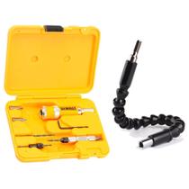 Jogo De Furar Parafusar Escariar Troca Rapida Dewalt Dw-2730 Extensao Haste Flexivel