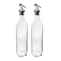 Jogo de galheteiro de vidro com 2 peças 500ml Jogo de galheteiro de vidro com 2 peças 500ml