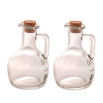 Jogo de Galheteiro de Vidro com Tampa de Rolha 180ml 2 Peças - Lyor Jogo de Galheteiro de Vidro com Tampa de Rolha 180ml 2 Peças - Lyor