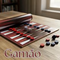 Jogo De Gamão Em Mdf Tabuleiro Clássico Com Peças Coloridas