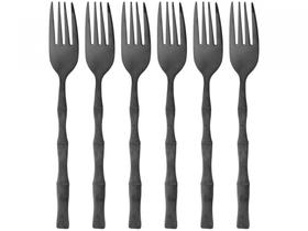Jogo de Garfos de Mesa Lyor Inox Bambu Elegant - 6 Peças