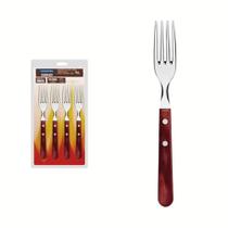 Jogo De Garfos Jumbo Tramontina Polywood Vermelho 4 Peças Jogo De Garfos Jumbo Tramontina Polywood Vermelho 4 Peças