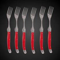 Jogo De Garfos Laguiole 6 Peças Inox Premium Bandeja Madeira Jogo De Garfos Laguiole 6 Peças Inox Premium Bandeja Madeira