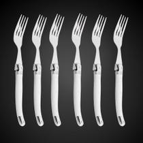 Jogo De Garfos Laguiole 6 Peças Inox Premium Bandeja Madeira Jogo De Garfos Laguiole 6 Peças Inox Premium Bandeja Madeira