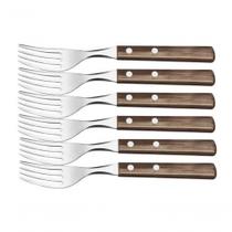 Jogo De Garfos Tramontina Churrasco Polywood Castanho 6 Peças