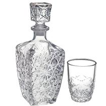 Jogo de Garrafa whisky 780ML com 6 copos 260ML Dedalo