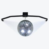 Jogo de Globo Espelhado 30 Cm Deltrônica com Motor e Luz de Led Jogo de Globo Espelhado 30 Cm Deltrônica com Motor e Luz de Led