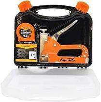 Jogo de grampeador com ajuste de pressao, trena 2m, 500 grampos tipo 53 de 6-14mm - sparta Jogo de grampeador com ajuste de pressao, trena 2m, 500 grampos tipo 53 de 6-14mm - sparta
