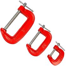 Jogo de Grampos Tipo C com 3 Peças 8877 BRASFORT