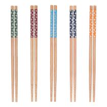 Jogo De Hashi Com 5 Pares Em Bambu - Issam