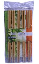 Jogo De Hashi Palito De Bambu Liso Com 10 Pares De 24cm