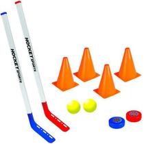 Jogo De Hockey Infantil Com Taco Discos Bolinhas - Braskit