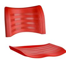 Jogo De Iso Plástico Para Cadeira Cor Vermelho
