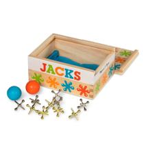 Jogo de Jacks Melissa & Doug com Caixa de Madeira