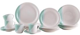 Jogo de Jantar 20 Pç Ceramica Estampado Alto Brilho Luxx Green Jogo de Jantar 20 Pç Ceramica Estampado Alto Brilho Luxx Green