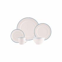 Jogo de Jantar 20 Peças Filete Porcelana Real By Schmidt Jogo de Jantar 20 Peças Filete Porcelana Real By Schmidt