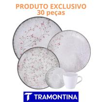 Jogo de Jantar 30 Peças Floralis Porcelana Tramontina