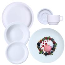 Jogo de Jantar 30 Peças + Prato Bolo Porcelana Germer Iguaçu