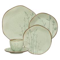 Jogo de Jantar 30 Peças Ryo Chá Bambu Porcelana Oxford Jogo de Jantar 30 Peças Ryo Chá Bambu Porcelana Oxford