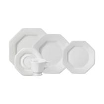 Jogo de Jantar 40 Peças Chá Prisma Porcelana Schmidt Jogo de Jantar 40 Peças Chá Prisma Porcelana Schmidt