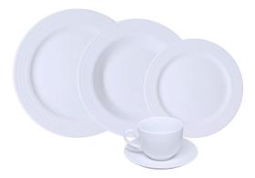 Jogo de Jantar Chá 20 Peças Chevron Porcelana Germer 4 Lugares Jogo de Jantar Chá 20 Peças Chevron Porcelana Germer 4 Lugares