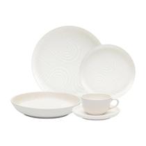 Jogo de Jantar Chá 30 Pçs Cerâmica Oxford Flat Zen: Acetinado