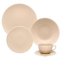 Jogo de Jantar Chá 30 Peças Cerâmica Oxford Unni Merengue: Acetinado Jogo de Jantar Chá 30 Peças Cerâmica Oxford Unni Merengue: Acetinado