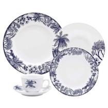 Jogo de Jantar Chá 30 Peças Porcelana Oxford Flamingo Toile De Jouy: Brasil Jogo de Jantar Chá 30 Peças Porcelana Oxford Flamingo Toile De Jouy: Brasil