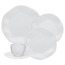 Jogo de Jantar Chá 30 Peças Porcelana Oxford Ryo White: Minimalista Jogo de Jantar Chá 30 Peças Porcelana Oxford Ryo White: Minimalista