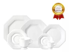 Jogo De Jantar Chá Café Prisma 56 Pçs 8 Pessoas Porcelana Schmidt 1a.