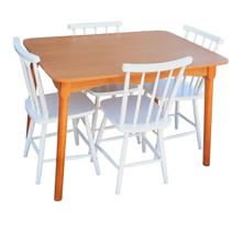 Jogo de Jantar Colonial Brisa Mesa 110X80 cm Mel + 04 Cadeiras Branca Rustico Jogo de Jantar Colonial Brisa Mesa 110X80 cm Mel + 04 Cadeiras Branca Rustico
