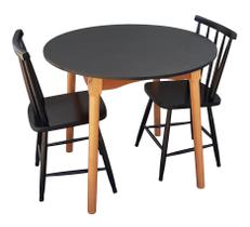 Jogo de Jantar Colonial Brisa Mesa 80cm + 02 Cadeiras TOP - Rustico Linda ( Redonda )