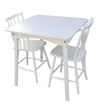 Jogo de Jantar Colonial Brisa Mesa 80x80cm Branca + 02 Cadeiras Brancas - Rustico Linda ( QUADRADA ) Jogo de Jantar Colonial Brisa Mesa 80x80cm Branca + 02 Cadeiras Brancas - Rustico Linda ( QUADRADA )