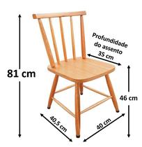 Jogo de Jantar Colonial Brisa Mesa 90 cm + 04 Cadeiras Mel Rustico - Madeira
