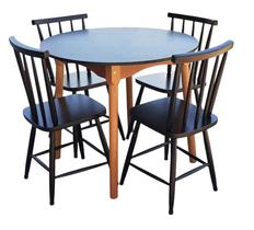 Jogo De Jantar Colonial Brisa Mesa 90cm Com 4 Cadeiras Em Madeira Rustica ( REDONDA )