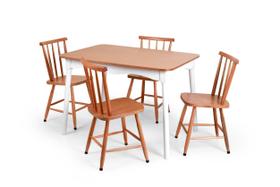 Jogo De Jantar Colonial Clássico Mesa Soft 4 Cadeiras Cozinha - TreeArbor