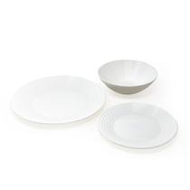 Jogo de Jantar de Cerâmica Pratos Rasos Tigelas Sobremesas Bowl Cumbucas Recipientes Utensílios Cozinha Mesa Posta 12 Peças