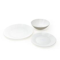 Jogo de Jantar de Cerâmica Pratos Rasos Tigelas Sobremesas Bowl Cumbucas Recipientes Utensílios Cozinha Mesa Posta 12 Peças