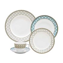 Jogo de Jantar e Chá Oxford Flamingo Palhinha Brasileira 30 Peças Porcelana Jogo de Jantar e Chá Oxford Flamingo Palhinha Brasileira 30 Peças Porcelana