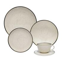 Jogo de Jantar e Chá Oxford Unni Brisa 30 peças: Design moderno e cor suave Jogo de Jantar e Chá Oxford Unni Brisa 30 peças: Design moderno e cor suave