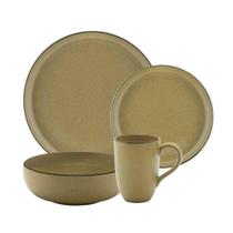 Jogo De Jantar Em Cerâmica Flat Com 16 Peças Oxford Ocre