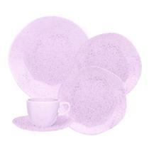 Jogo De Jantar Em Porcelana Ryo Com 30 Peças Oxford Pink Sand Jogo De Jantar Em Porcelana Ryo Com 30 Peças Oxford Pink Sand