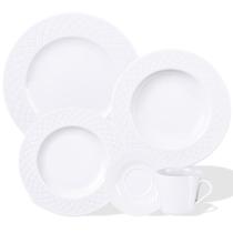 Jogo de Jantar ingrid branco Porcelana Decorada 20 Peças Tramontina aparelho de jantar Jogo de Jantar ingrid branco Porcelana Decorada 20 Peças Tramontina aparelho de jantar
