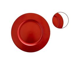 Jogo de Jantar Mesa Posta com 6 Sousplat Sofisticado Liso 33cm