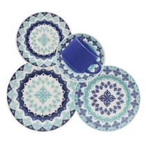 Jogo de jantar oxford 20pc ocean em ceramica estampada alto brilho